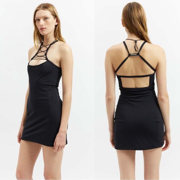 Monse lace-up detail mini dress - Picture 1 of 10